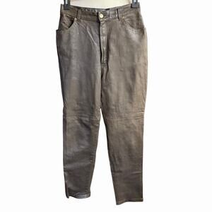 Pôles Leather Pants Made In France Womens Sz 8 Brown
